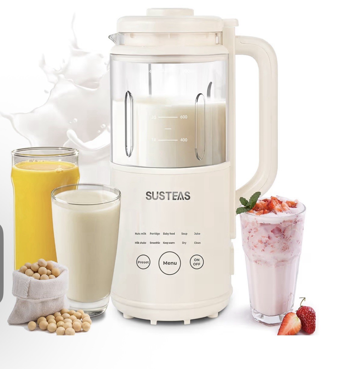 10 in 1 Nut Milk Maker Machine, 34oz Soy Milk Maker for Almond/Oat/Soy Milk Etc