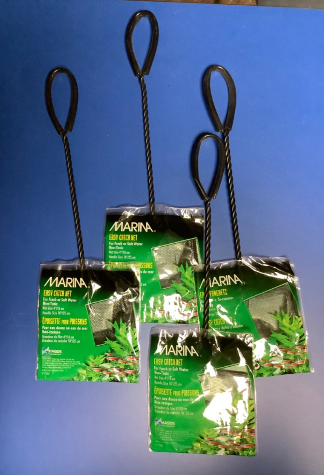Lot of 4 MARINA Easy Catch Fish Nets For Fresh or Salt Water  NEW #11262