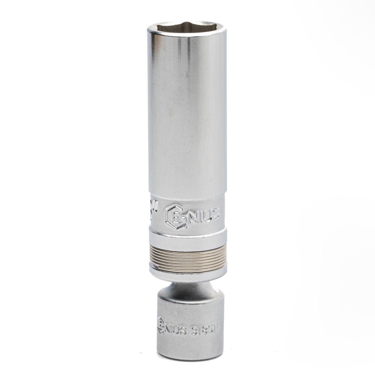 Genius Tools 3/8" Dr. 20.6mm(13/16") Swivel Spark Plug Socket - 318521