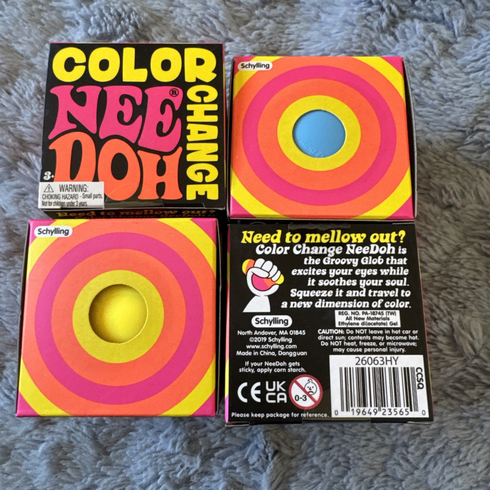 Schylling Color Changing NeeDoh Stress Ball Sensory Squeeze Toy