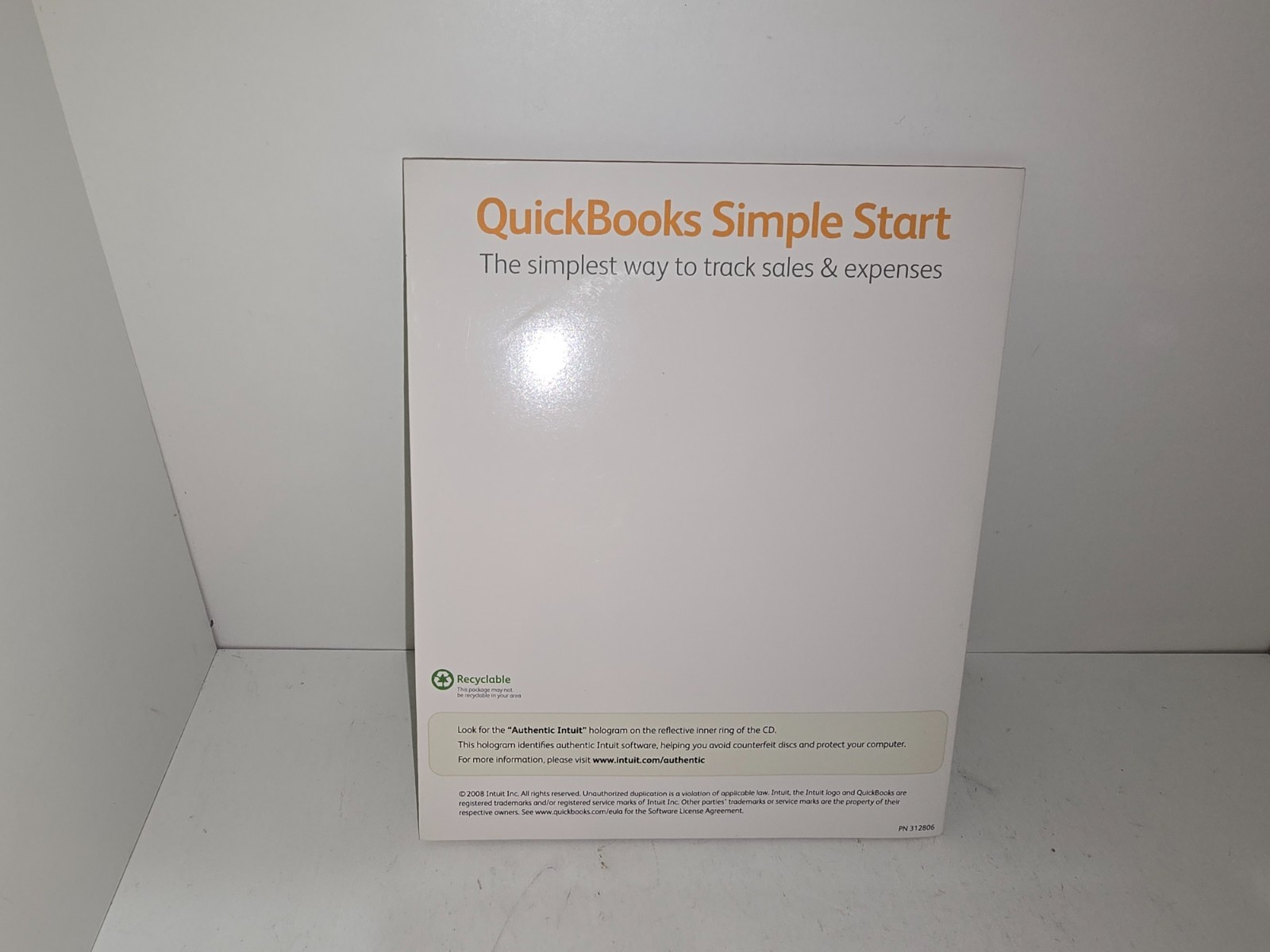 QuickBooks - Simple start 2009 with software Key