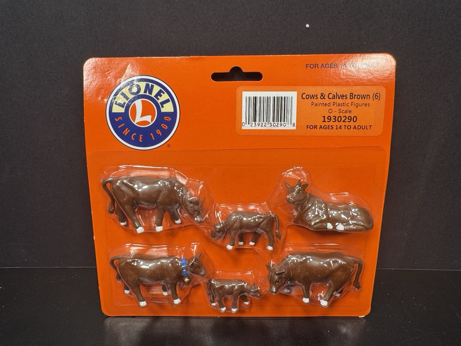 Lionel 1930290 cows & calves 6-piece animal figure pack NEW NOS