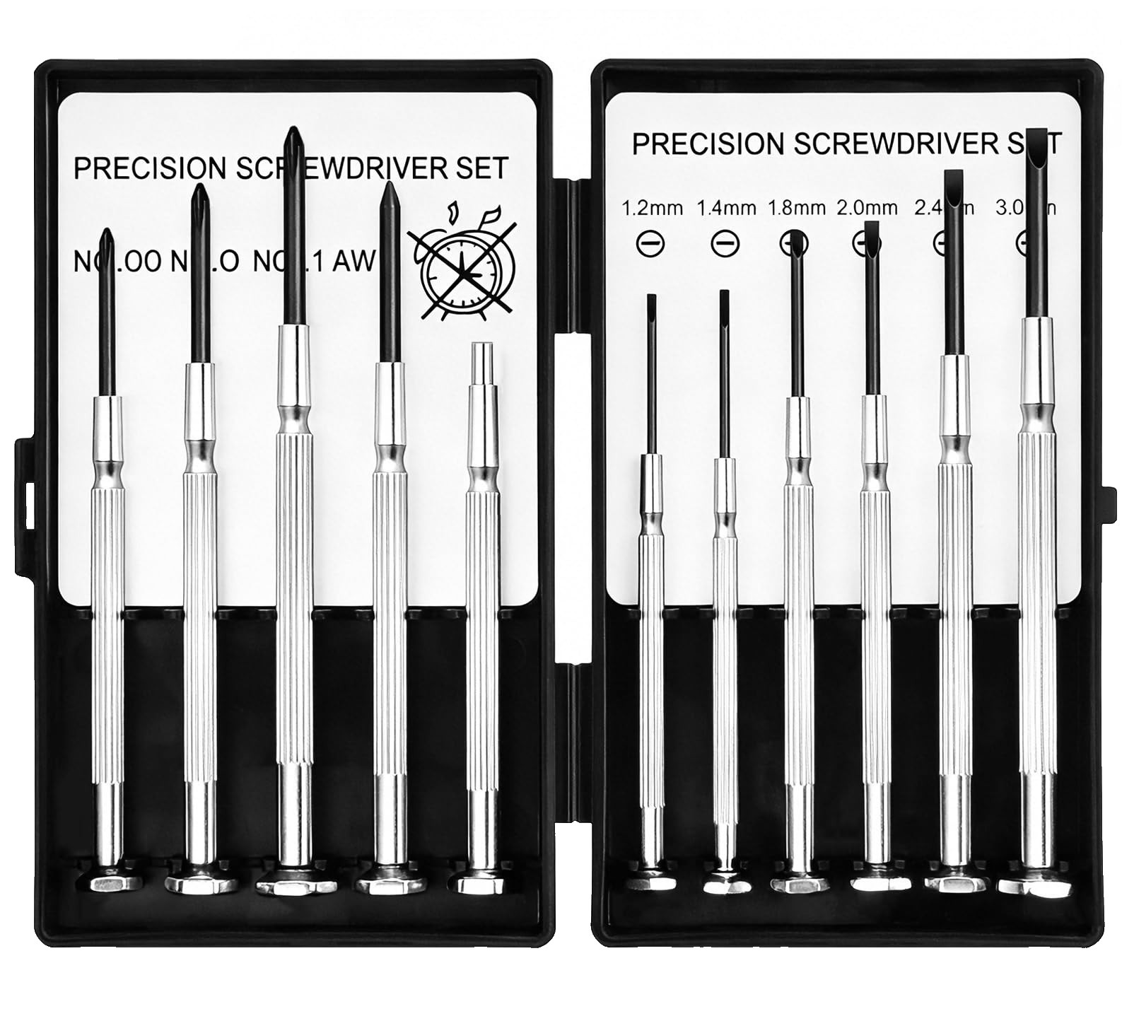 11 Pcs Precision Screwdriver Set Mini Phillips Flat Head Watch Eyeglass Repair