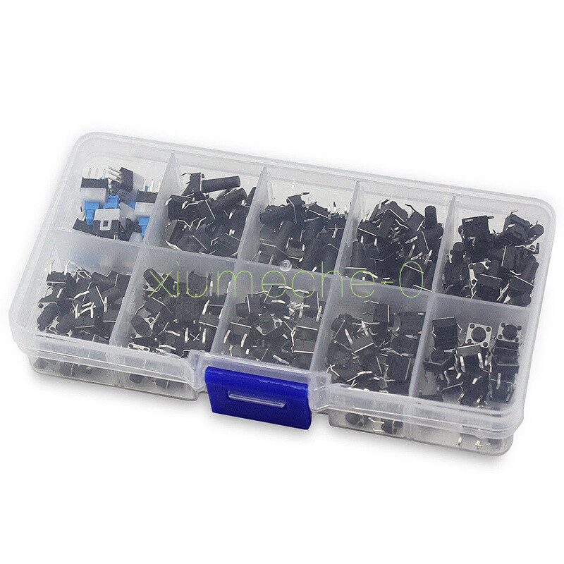 180Pcs NEW 10 Values Tactile Push Button Switch Micro Momentary Tact Assorted