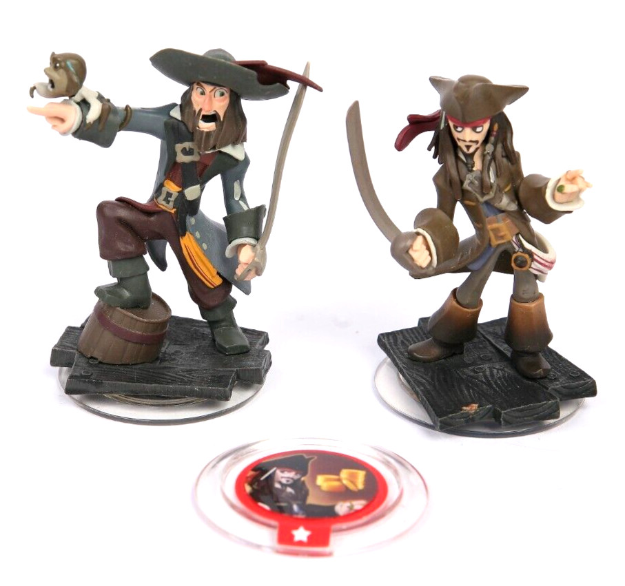 Disney Infinity 1.0 Pirates Of The Caribbean Barbossa And Jack Sparrow