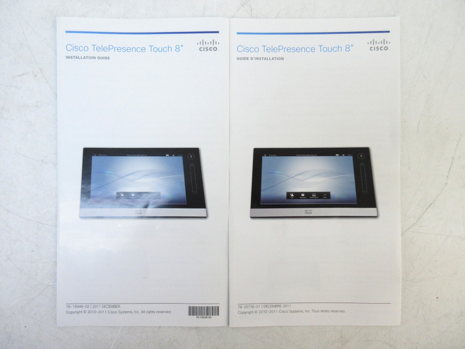2x Cisco CTS-CTRL-DVC8 TelePresence 8-Inch Touch Screen Missing Some Accessories
