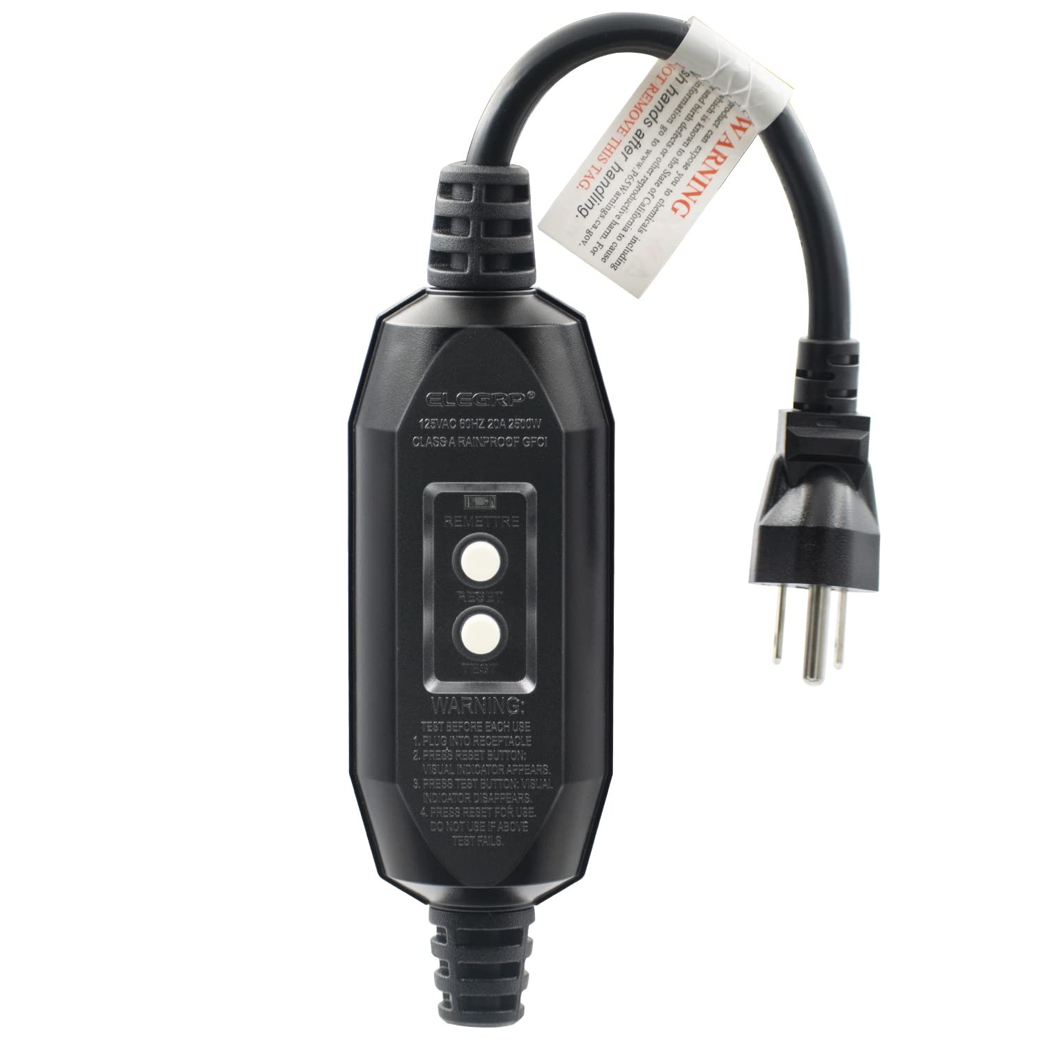 G1215CM Auto-Monitoring GFCI Plug Inline Assembly, G20CMR Manual Reset 15 Amp...