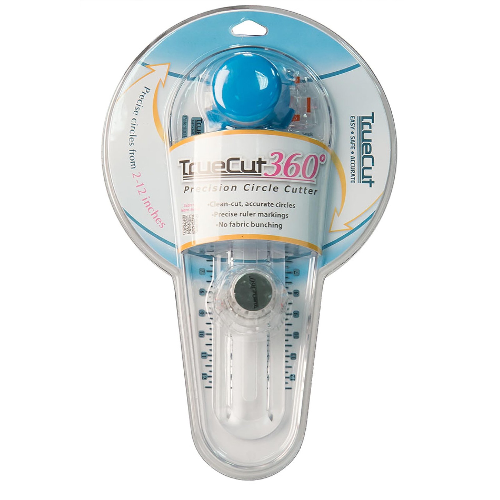 TrueCut 360° Fabric Circle Cutter – Rotary Cutting Tool for Quilting,