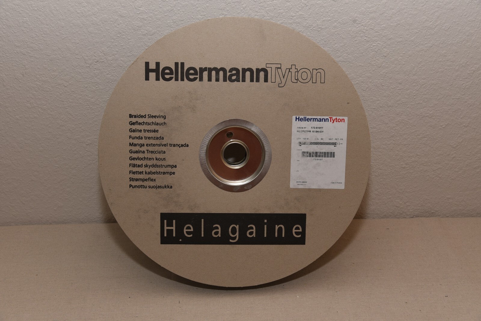 HellermannTyton 170-81007 Flame-retardant braided sleeving 13-20mm, 100M 3 Reels