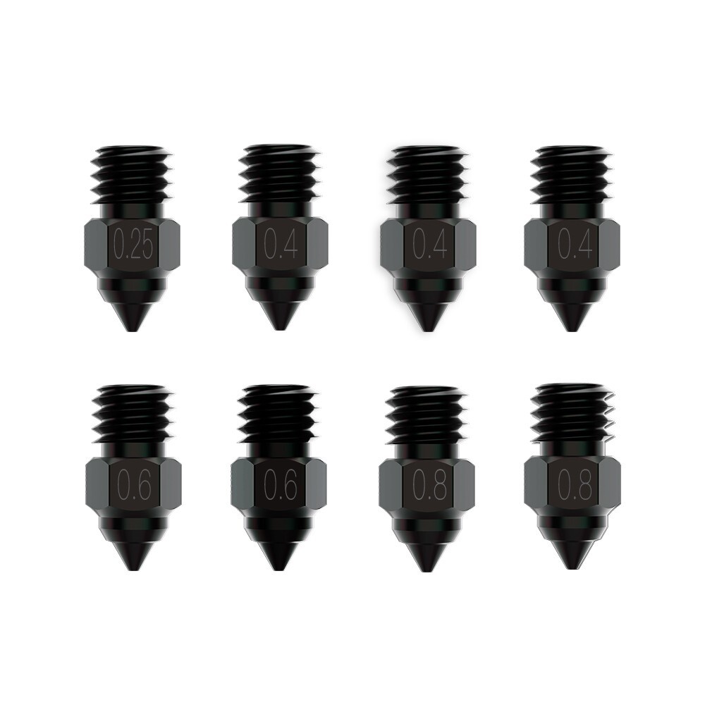 Creality 3D Printer Nozzles Kit, 8PCS High-end Hardened Steel Printer Nozzles