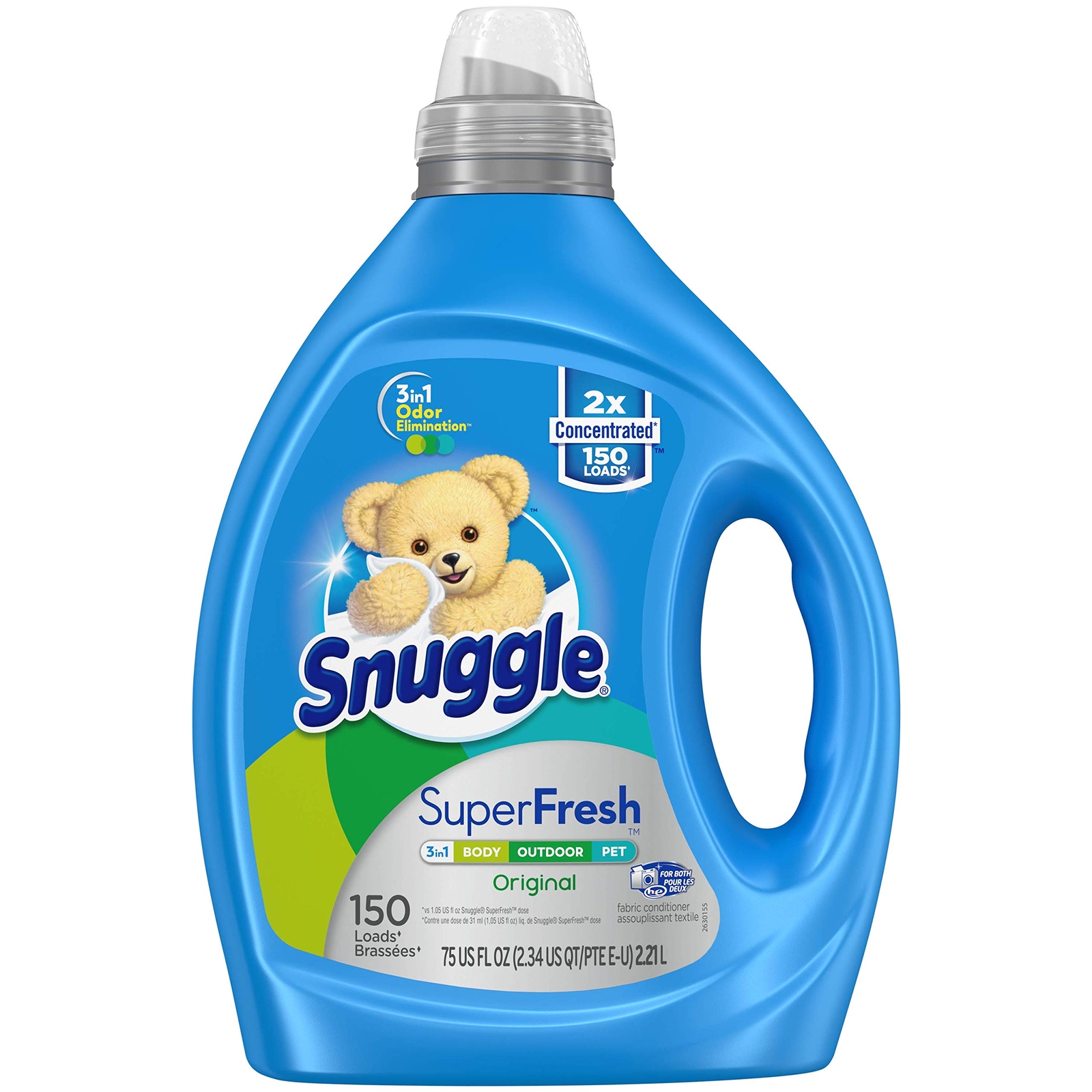Snuggle Plus SuperFresh 75 Fl Oz Liquid Fabric Softener Original Scent 150 Loads