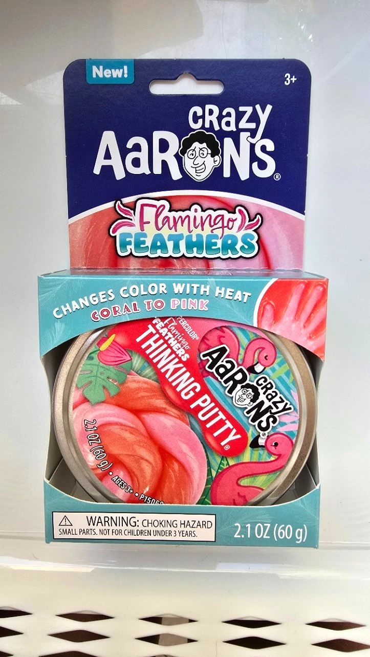 2.1oz(60g)CRAZY AARONS *FREE SHIPPING* FLAMINGO FEATHERS SENSORY PUTTY!
