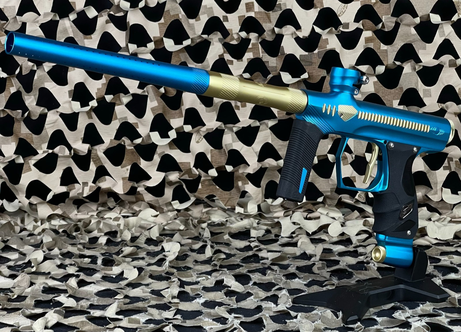 NEW Method DLX Shocker Era Paintball Gun - Teal/Gold