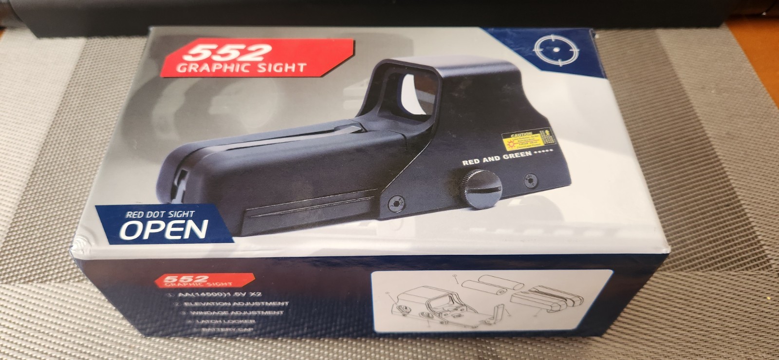 552 Red Green Dot Holographic Reflex Sight Scope Tactical Hunting 20mm