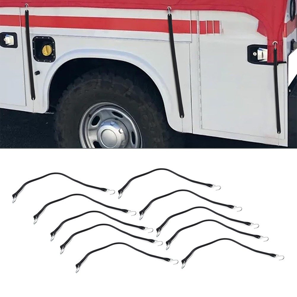 41" Heavy Duty Rubber Tarp Straps Tie Down Bungee Cords With Hooks