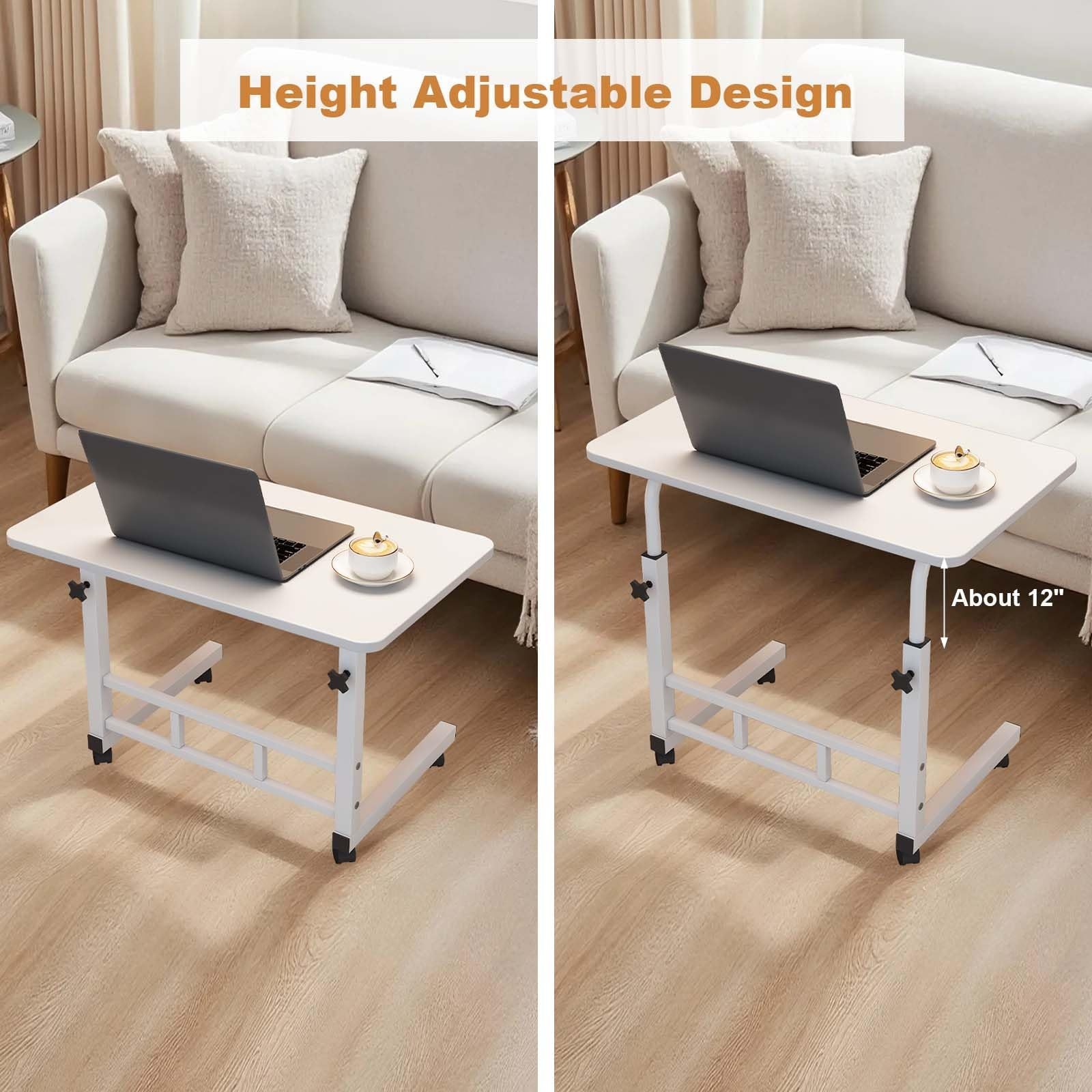 Adjustable Height Standing Desk , Small Standing Desk with Wheels, Computer Desk