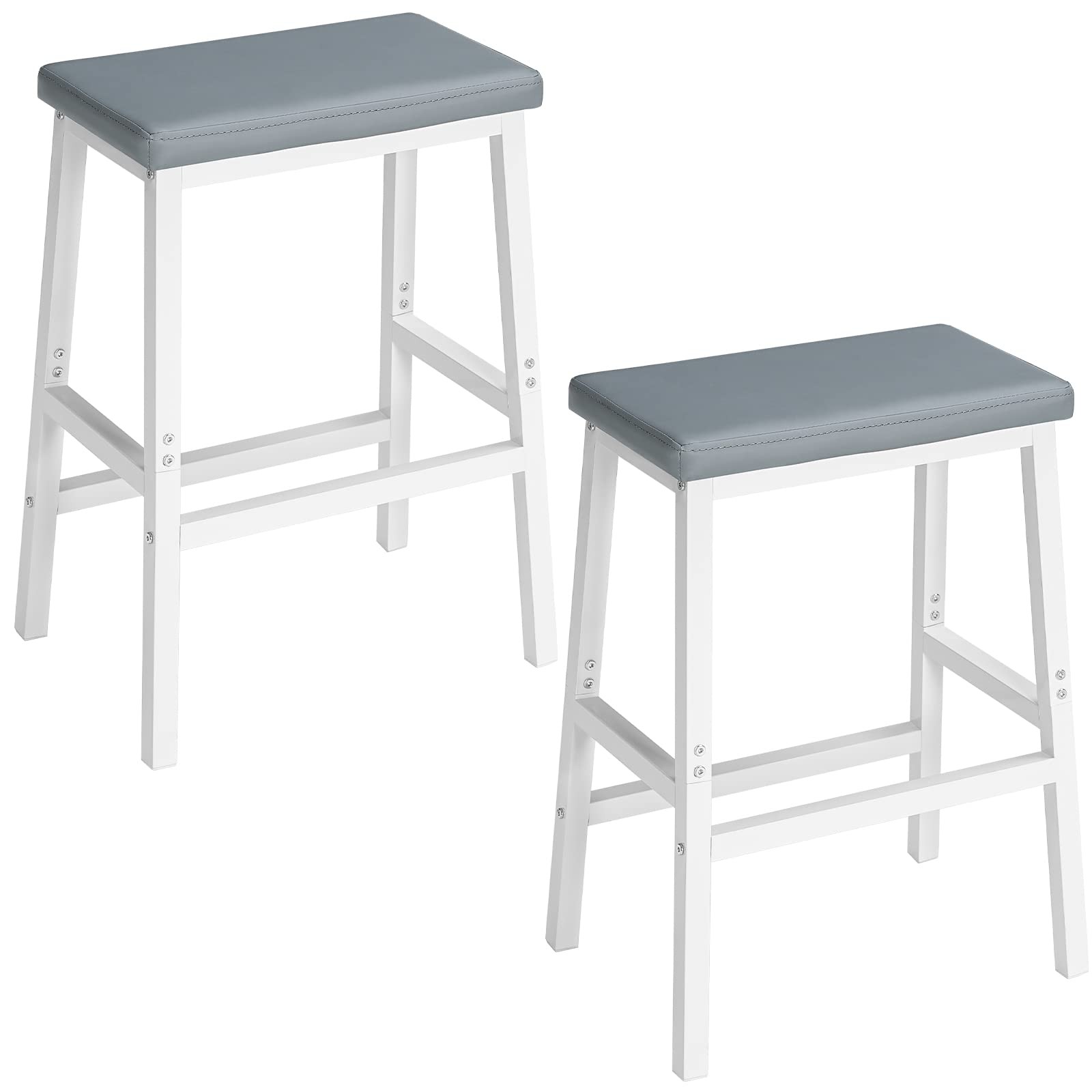 Bar Stools, Set of 2 Bar Chairs, Counter Height Bar Stools, 24 Inch Barstools fo