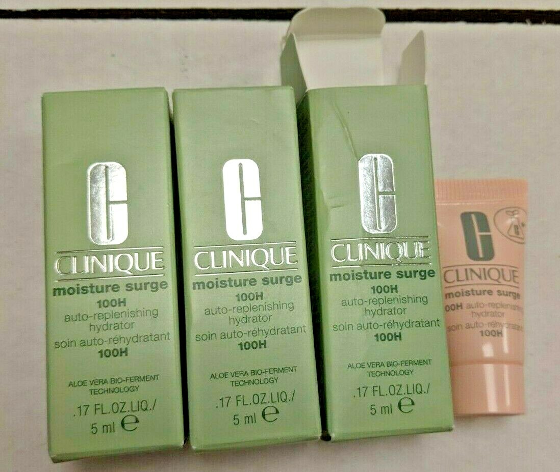 Lot of 3 CLINIQUE Moisture Surge 100H Auto Replenishing Hydrator 0.17oz/5ml 15ml