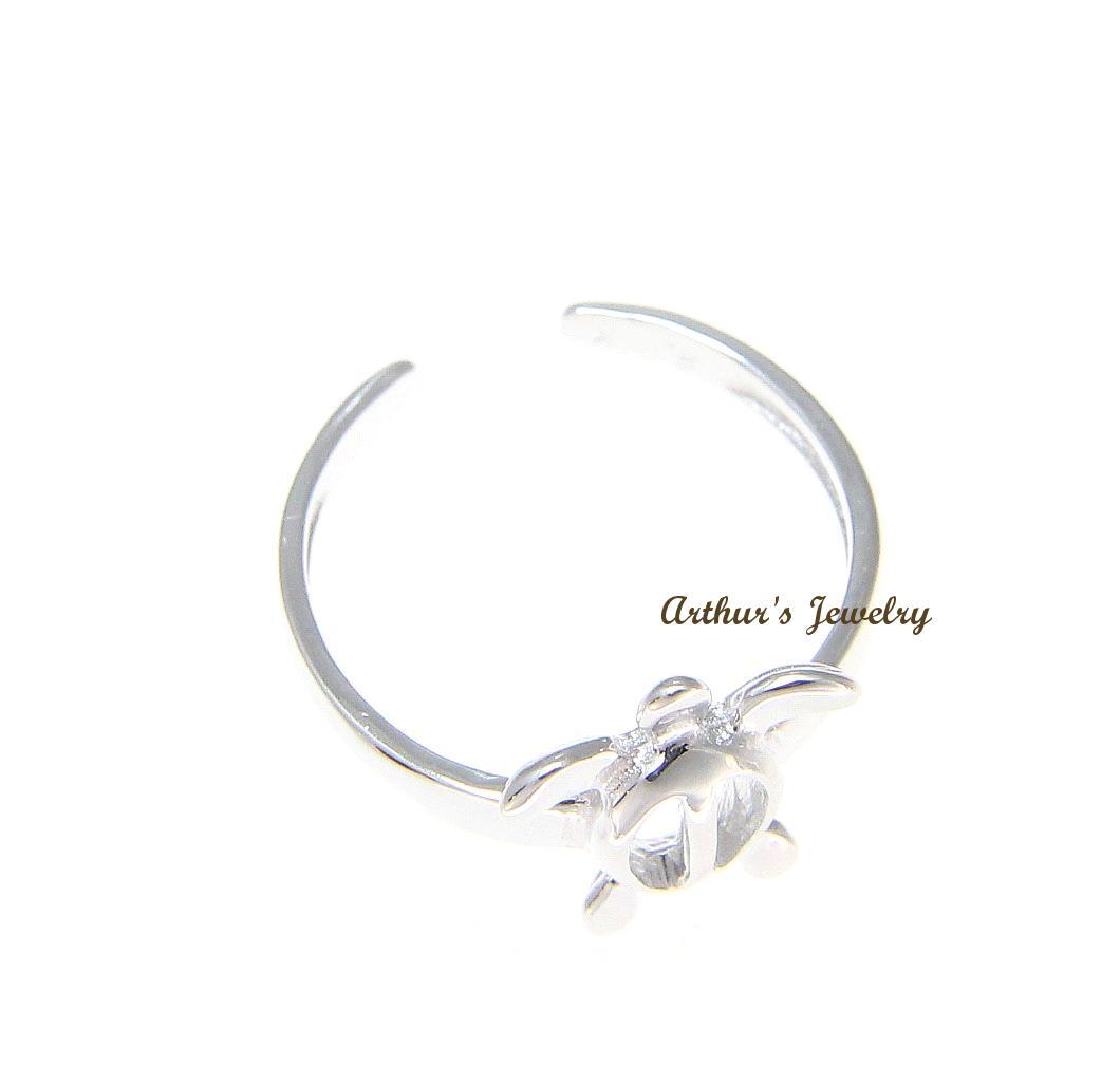 SOILD 925 STERLING SILVER HAWAIIAN HONU TURTLE TOE RING