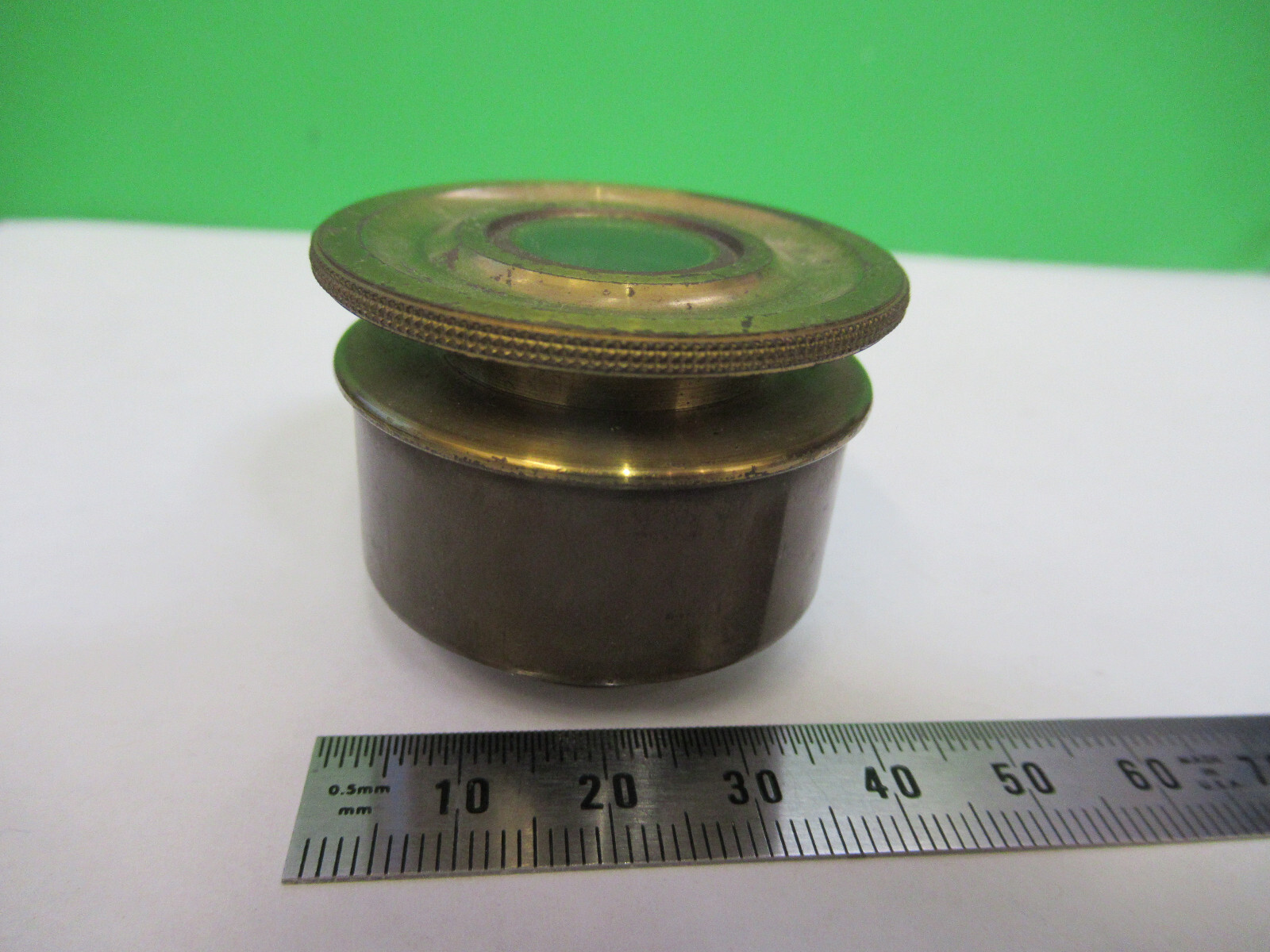 ANTIQUE BRASS C. BAKER LONDON LENS POLARIZER MICROSCOPE PART AS PICTURED Z7-A-32