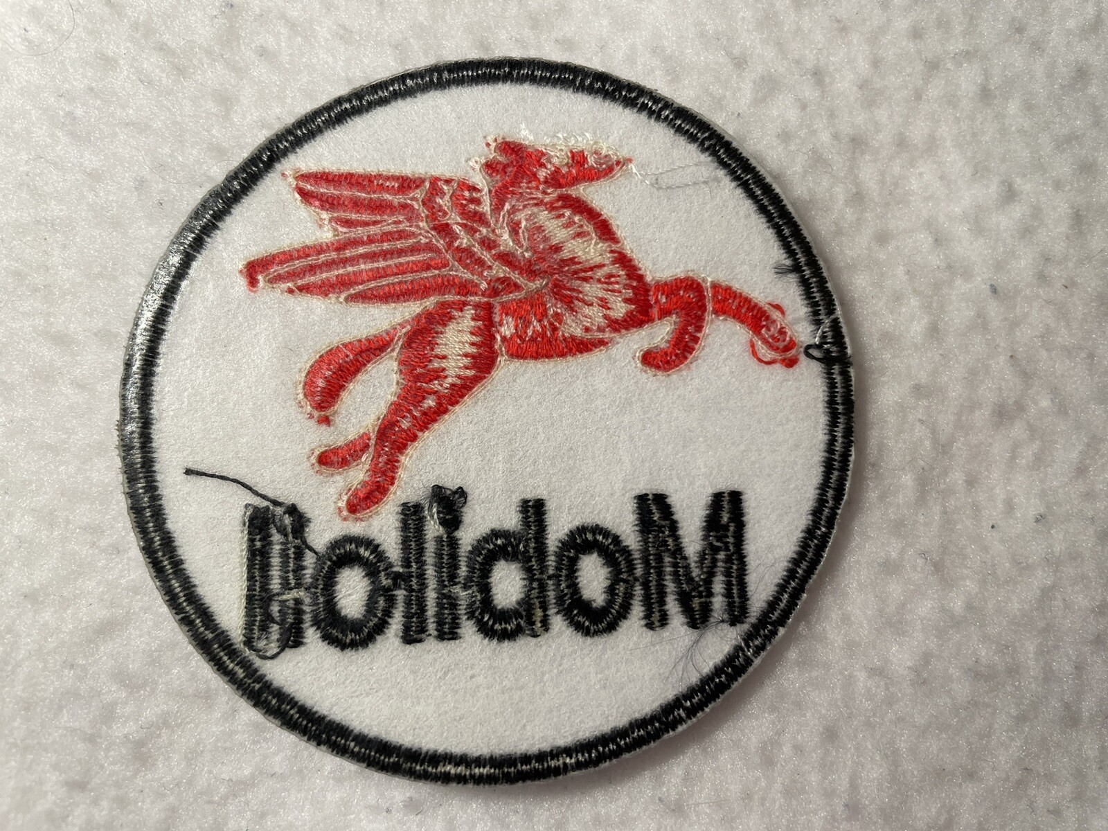 Mobil Oil Patch Round 3 Inch Sew On Iron On