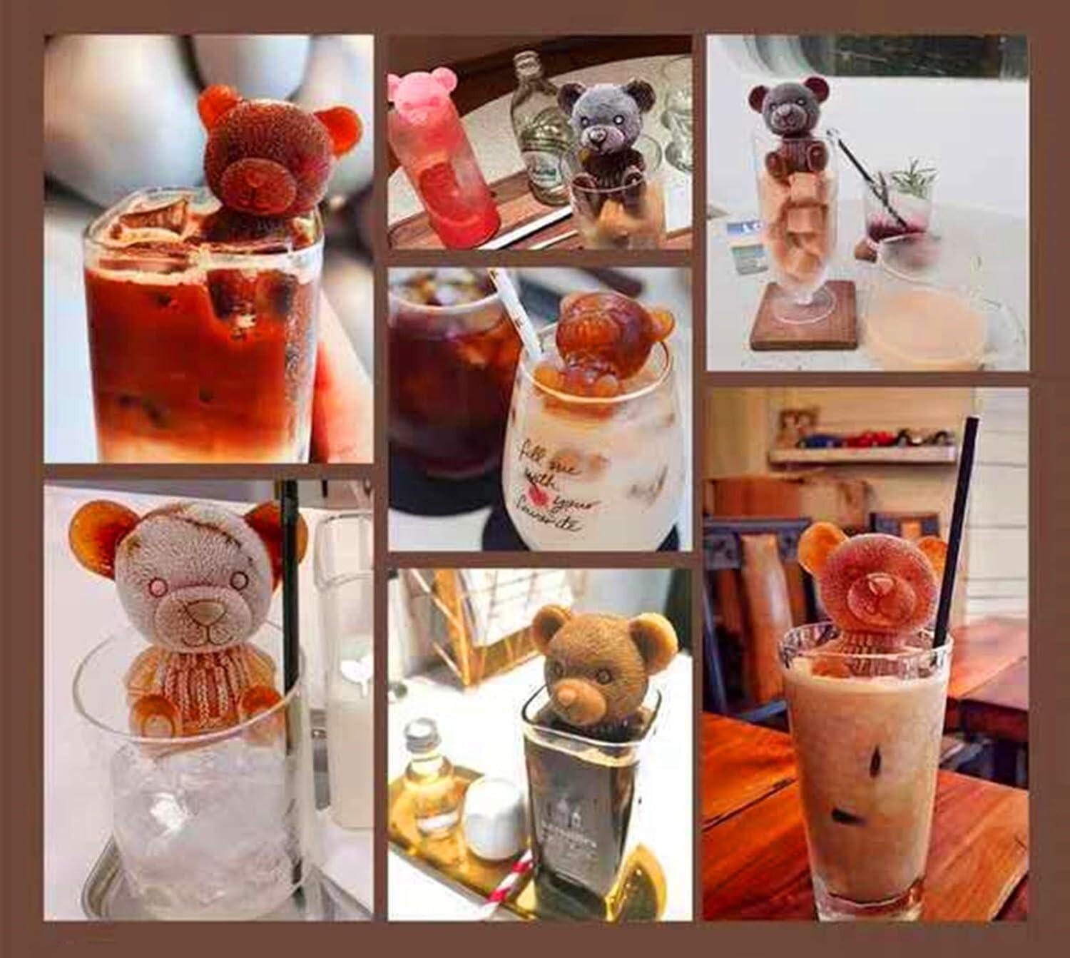 Bear Ice Cube, Animal Ice Mold, Bear Shaped Ice Cube Mold, 3D Ice Cube Make US