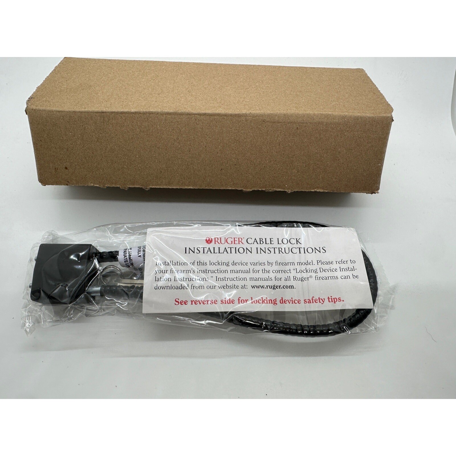 Ruger Cable Lock NEW in Box Firearm Gun Safety Lock
