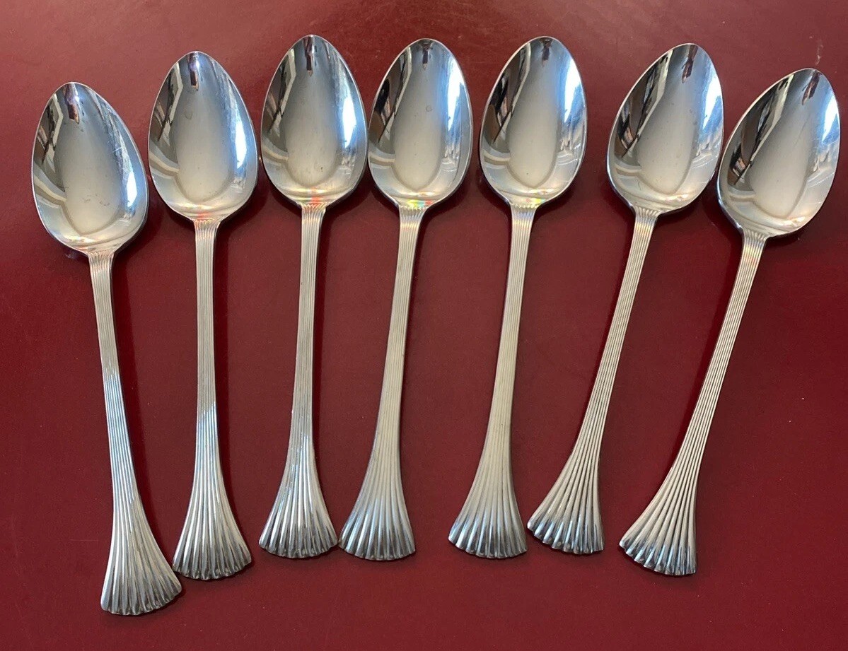 Reed & Barton Bretton Woods Shell Stainless Set of 7 Tablespoons