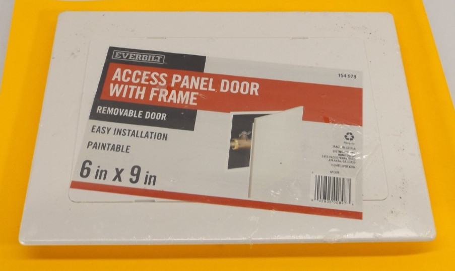 EVERBILT Access Panel Door for Drywall Holes 6x9, REMOVABLE DOOR WITH FRAME