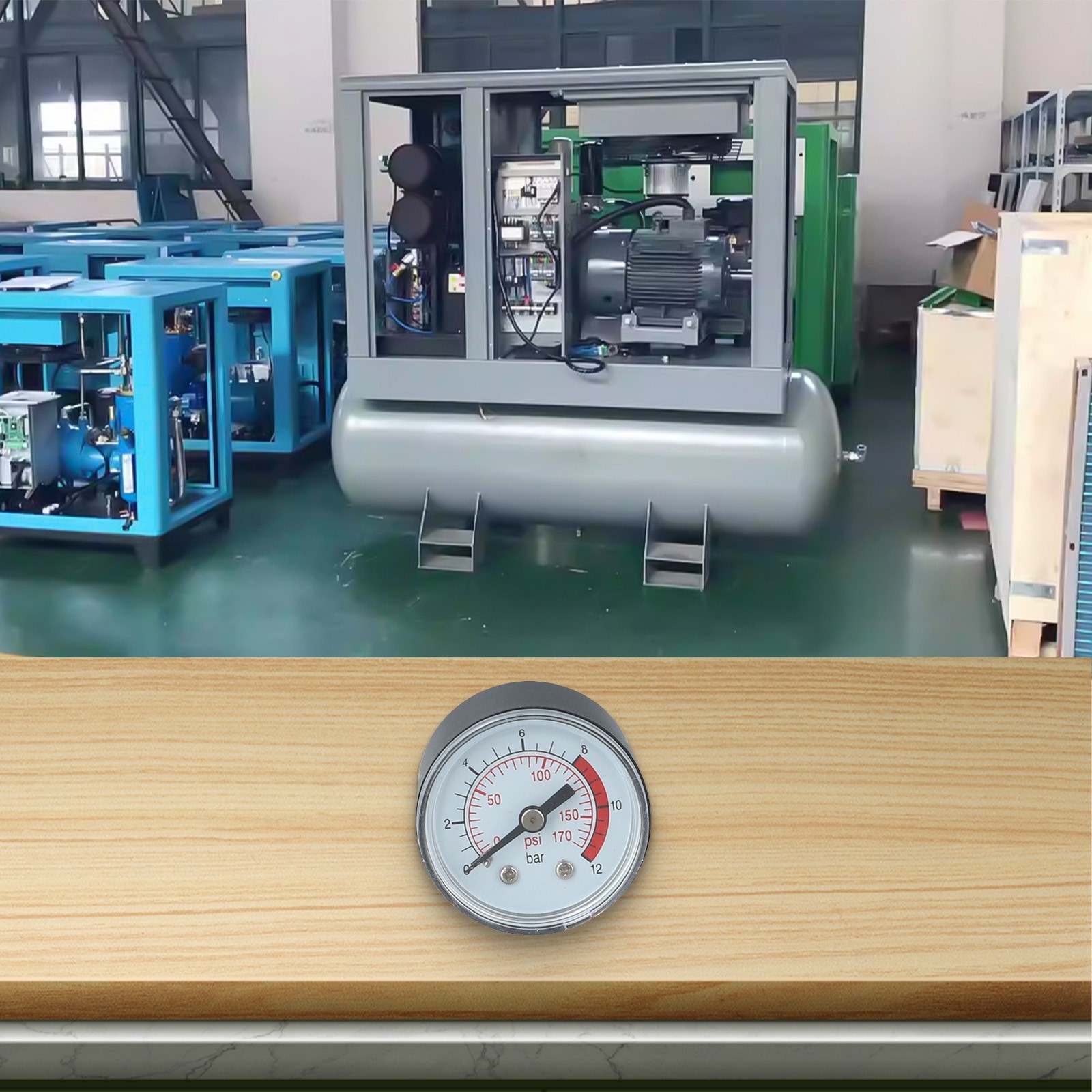 Accurate Reading of Air Pressure Compressor Gauge 0 170 PSI (0 12 Bar)