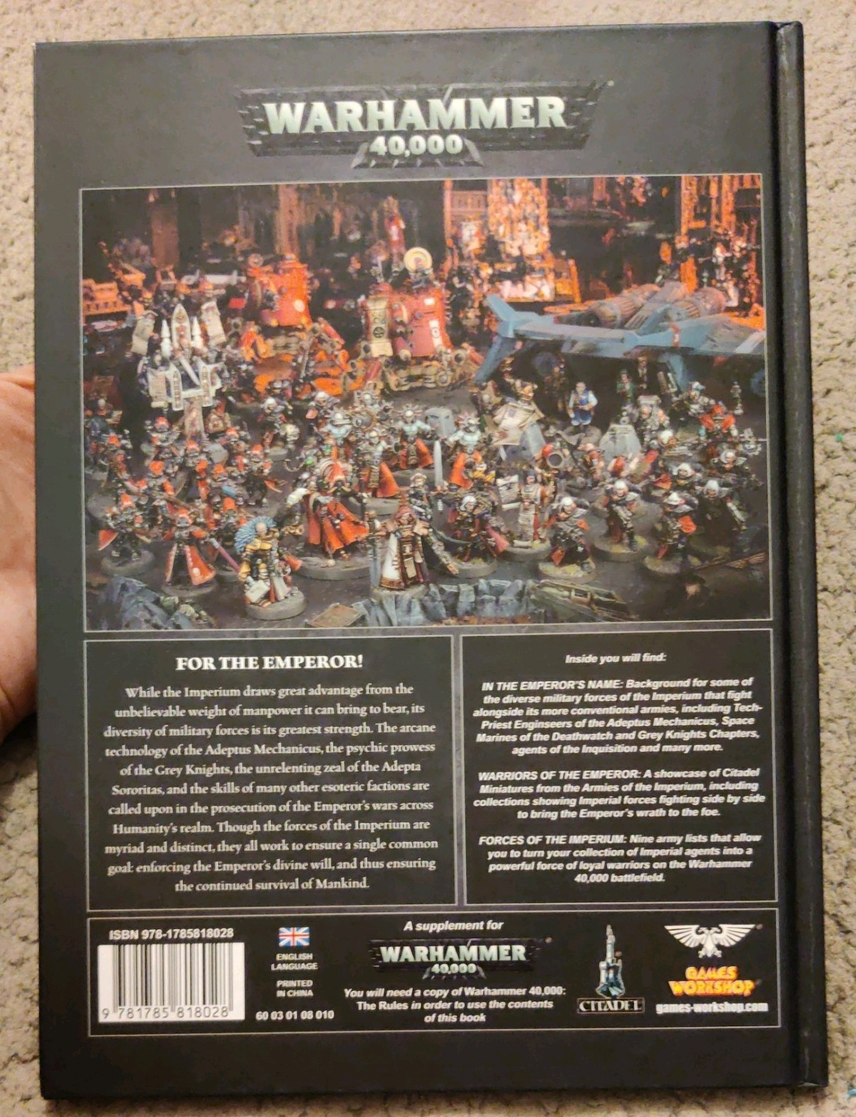 Warhammer 40k Imperial Agents Codex 2016 Hardback Rare Oop