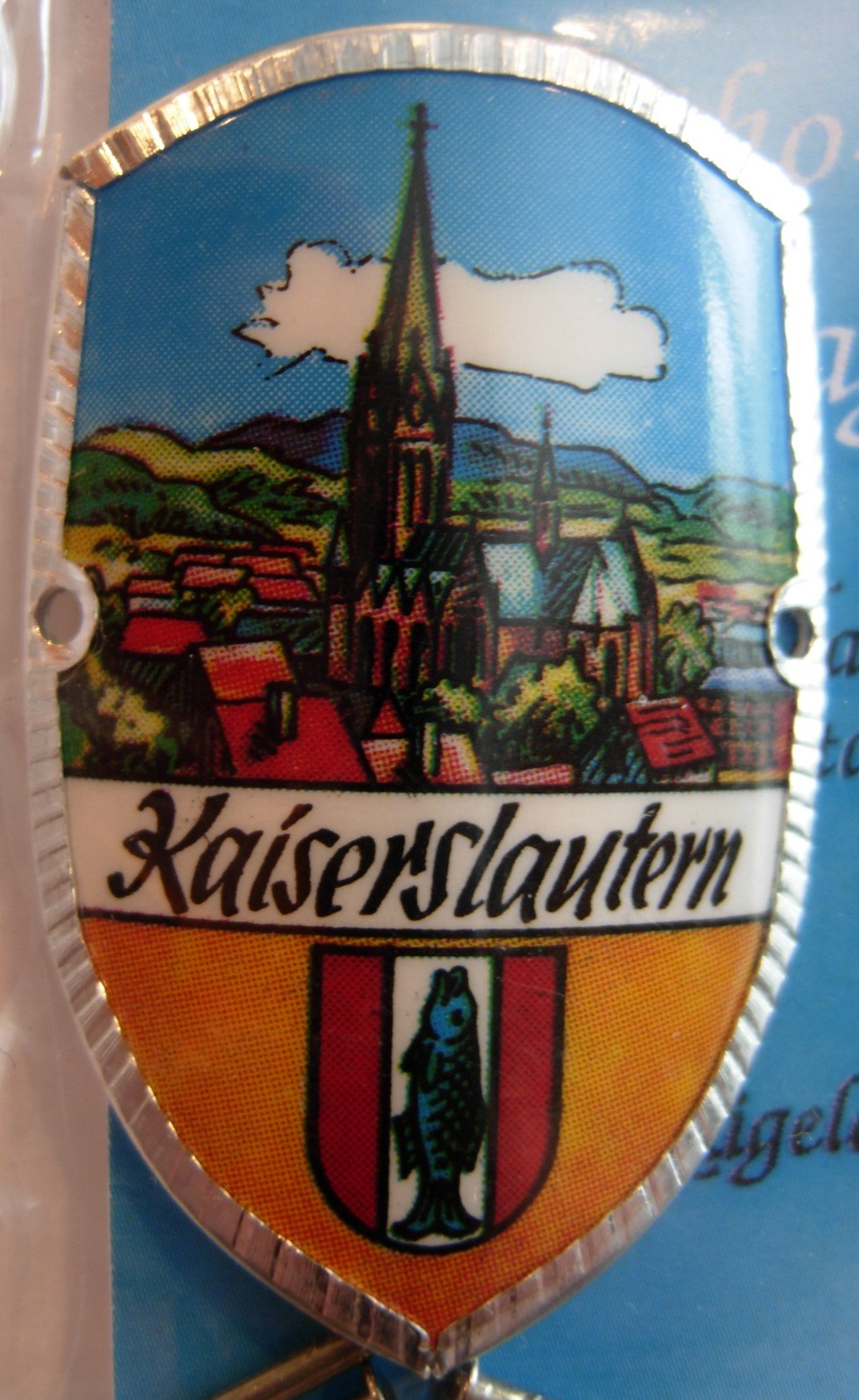 Kaiserslautern Germany New badge mount stocknagel hiking medallion G9832