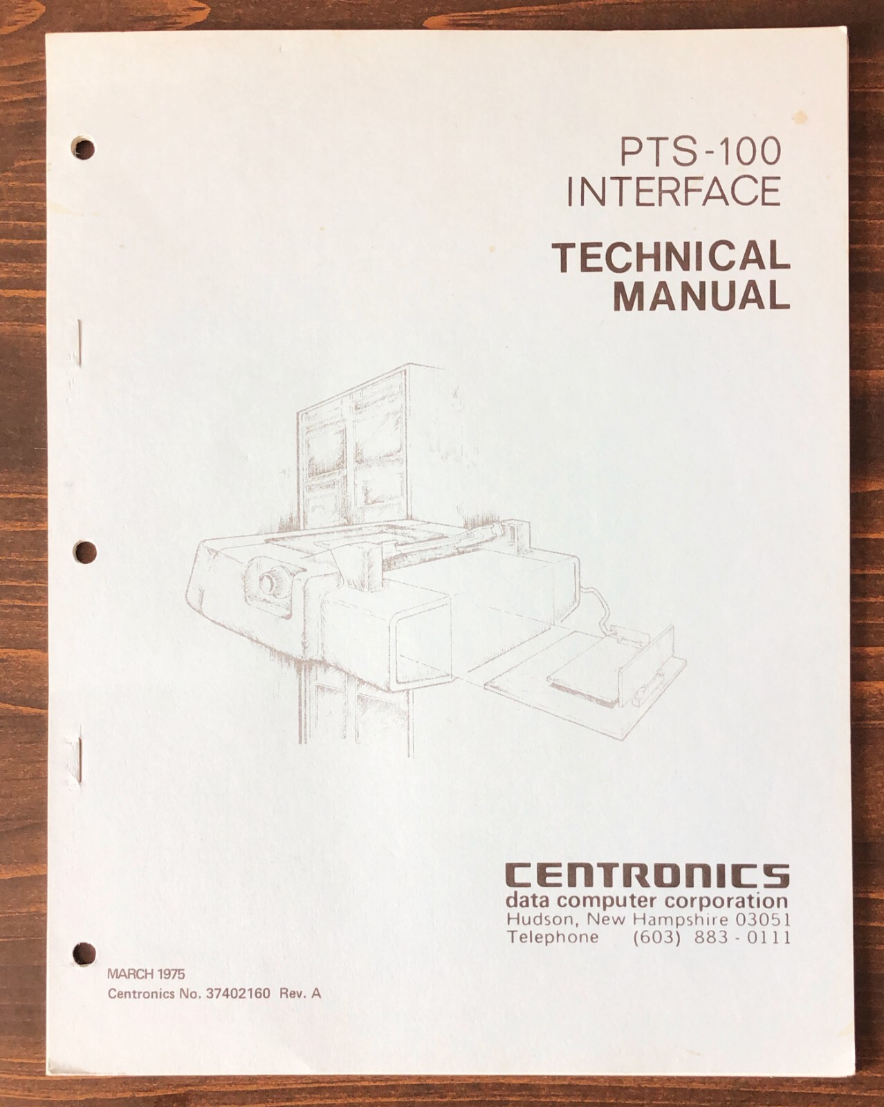 Centronics - PTS-100 Interface Technical Manual (1975)