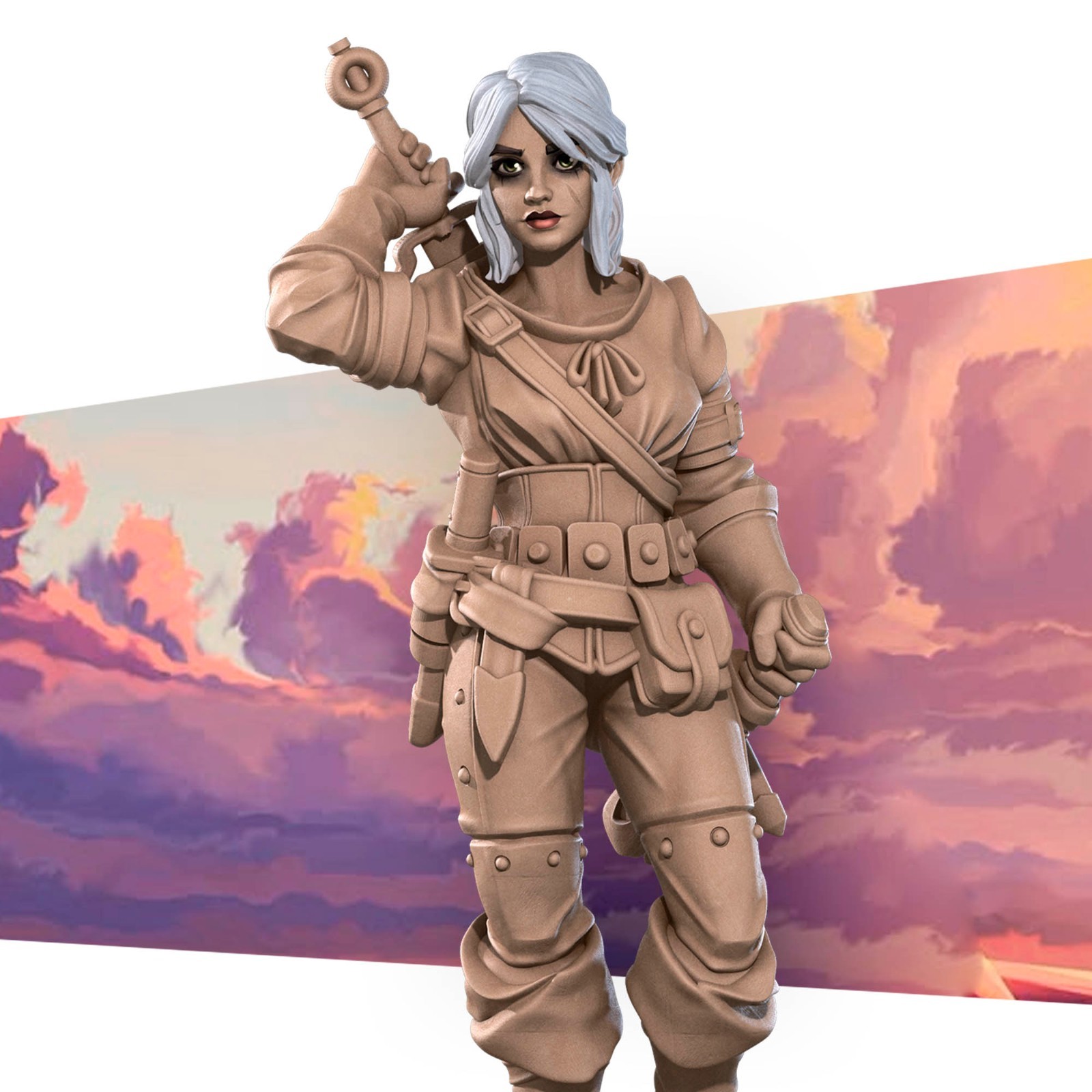White Lioness Dual Wield Fighter Woman - Bite the Bullet - Dungeons and Dragons