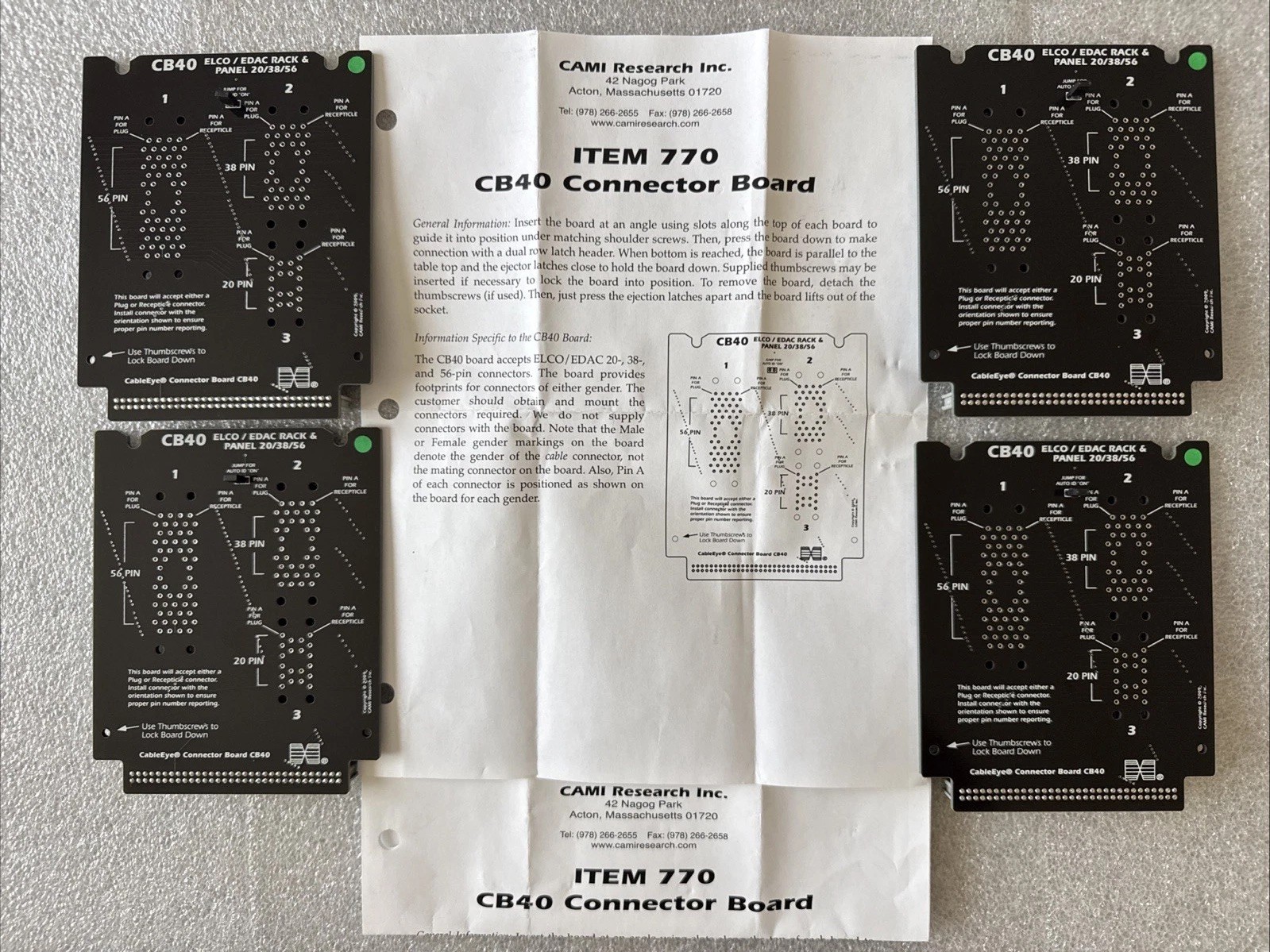 CAMI Research CableEye M3U PC CABLE TEST SYSTEM W/ Cables, Boards, accessories.