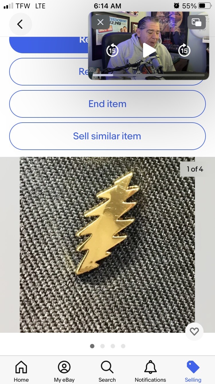 10 pack of mini gold bolt pins