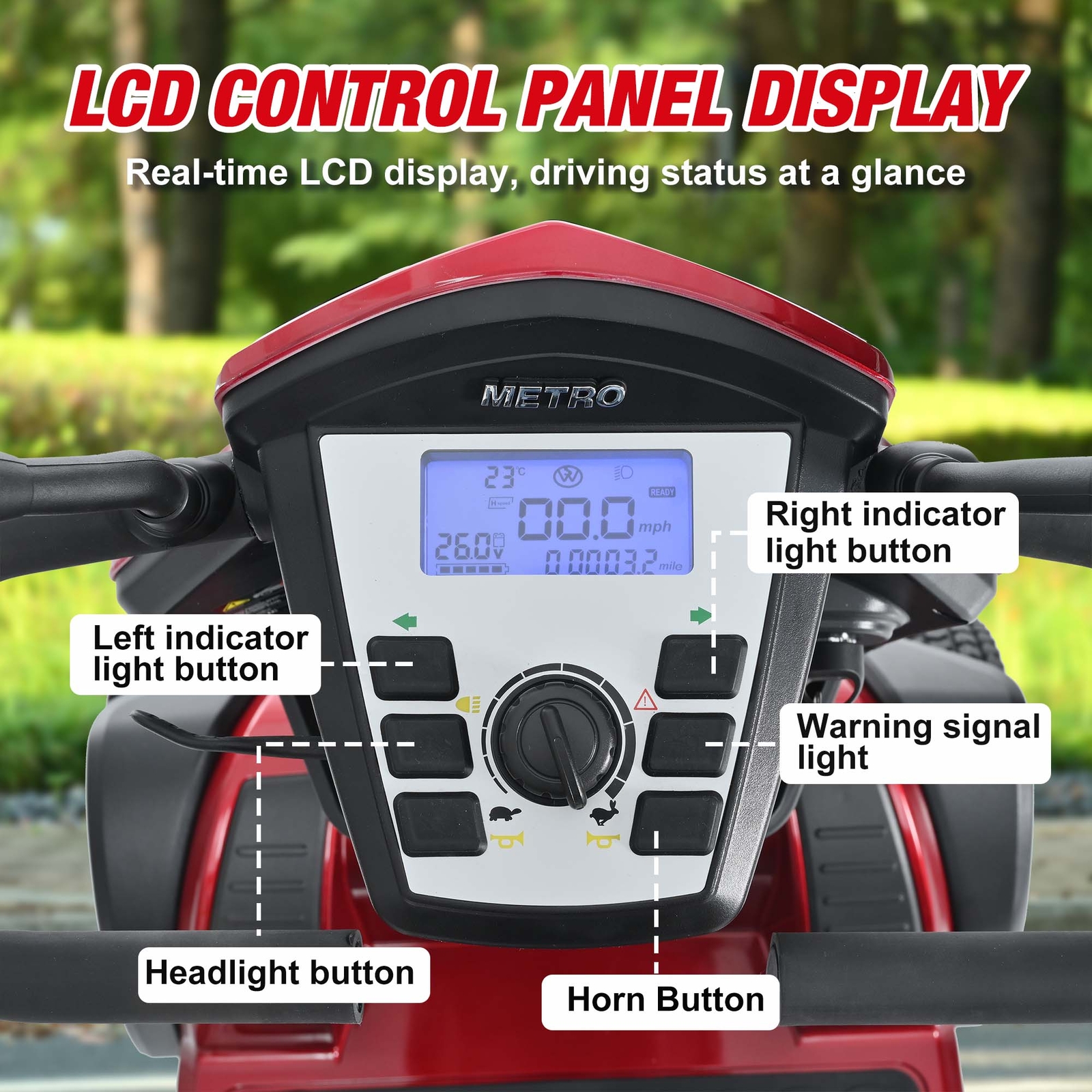 4 Wheel Mobility Scooter 800W All Terrain Electric Scooter Swivel Seat Headlight