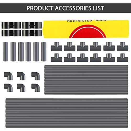 3-Panel PVC Safety Barricade 5.8Ft Foldable Crowd Control Do Not Enter Yellow