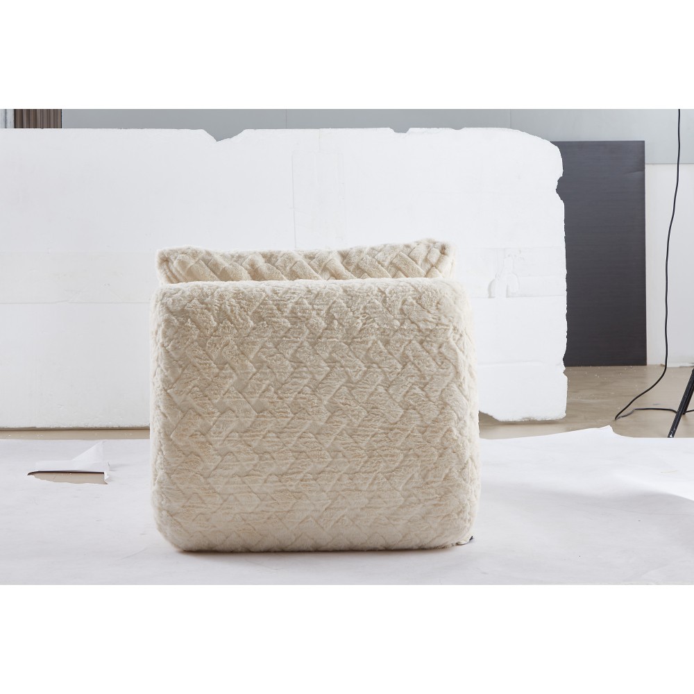 Full Compression Sofa Chair W/Swivel Add Ottoman For Living Room Bedroom White