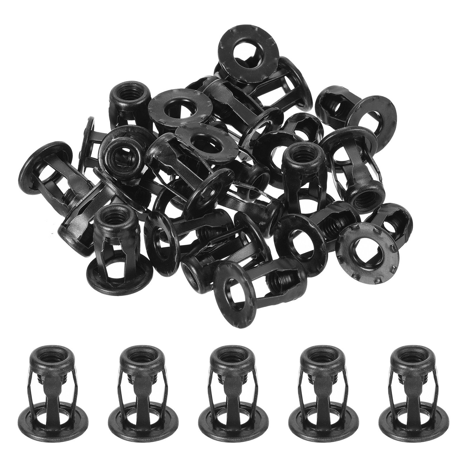25Pcs Multi-Grip Rivet Jack Nut, M6-1.0 Petal Carbon Steel Thread Zinc