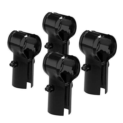 1-5/8" End Rail Clamps, Black Chain Link Fence 1-5/8" x 1-5/8" (4 PCS)