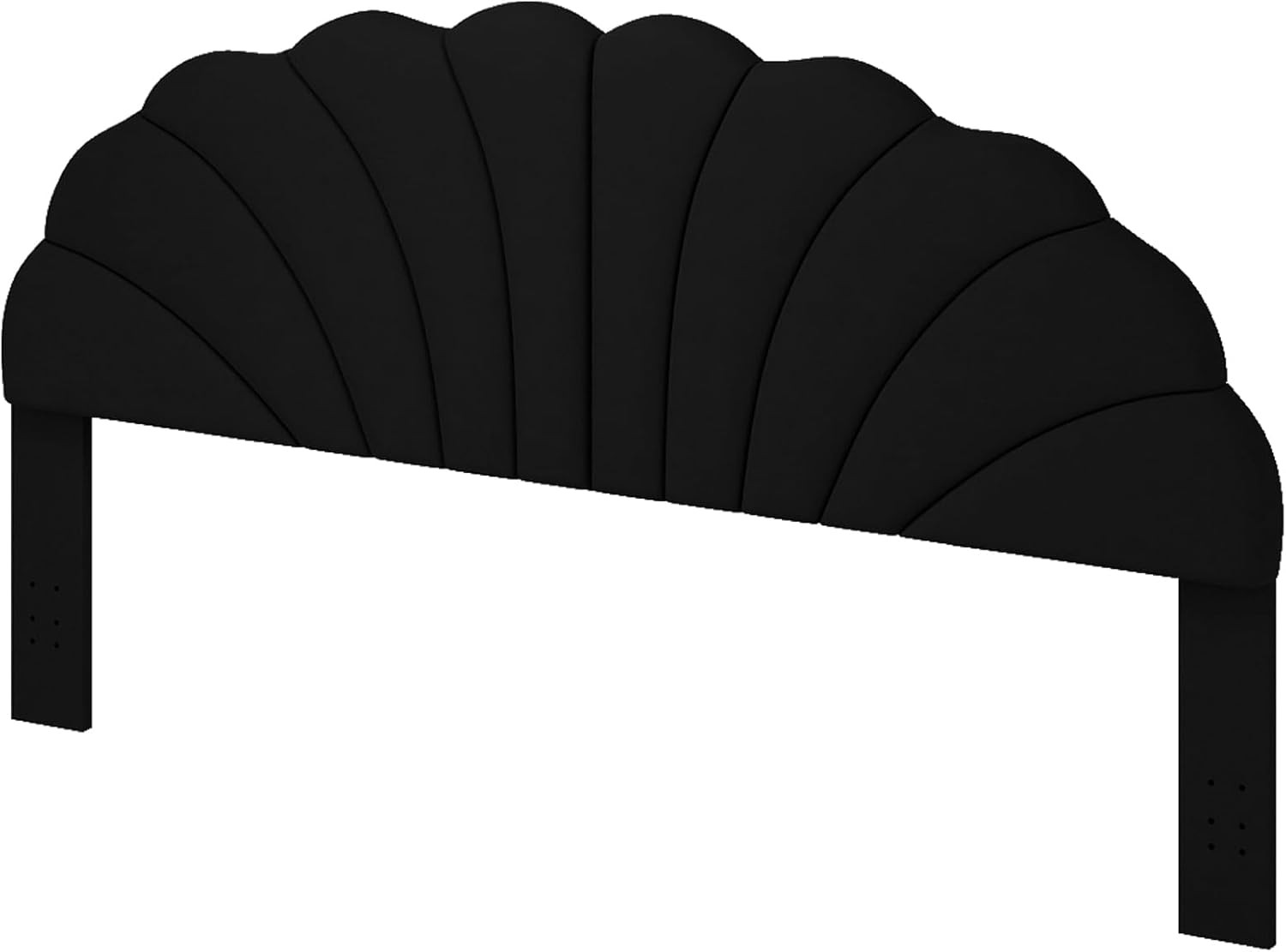 Velvet King Size Wall Mount Headboard for Adjustable Beds - Black