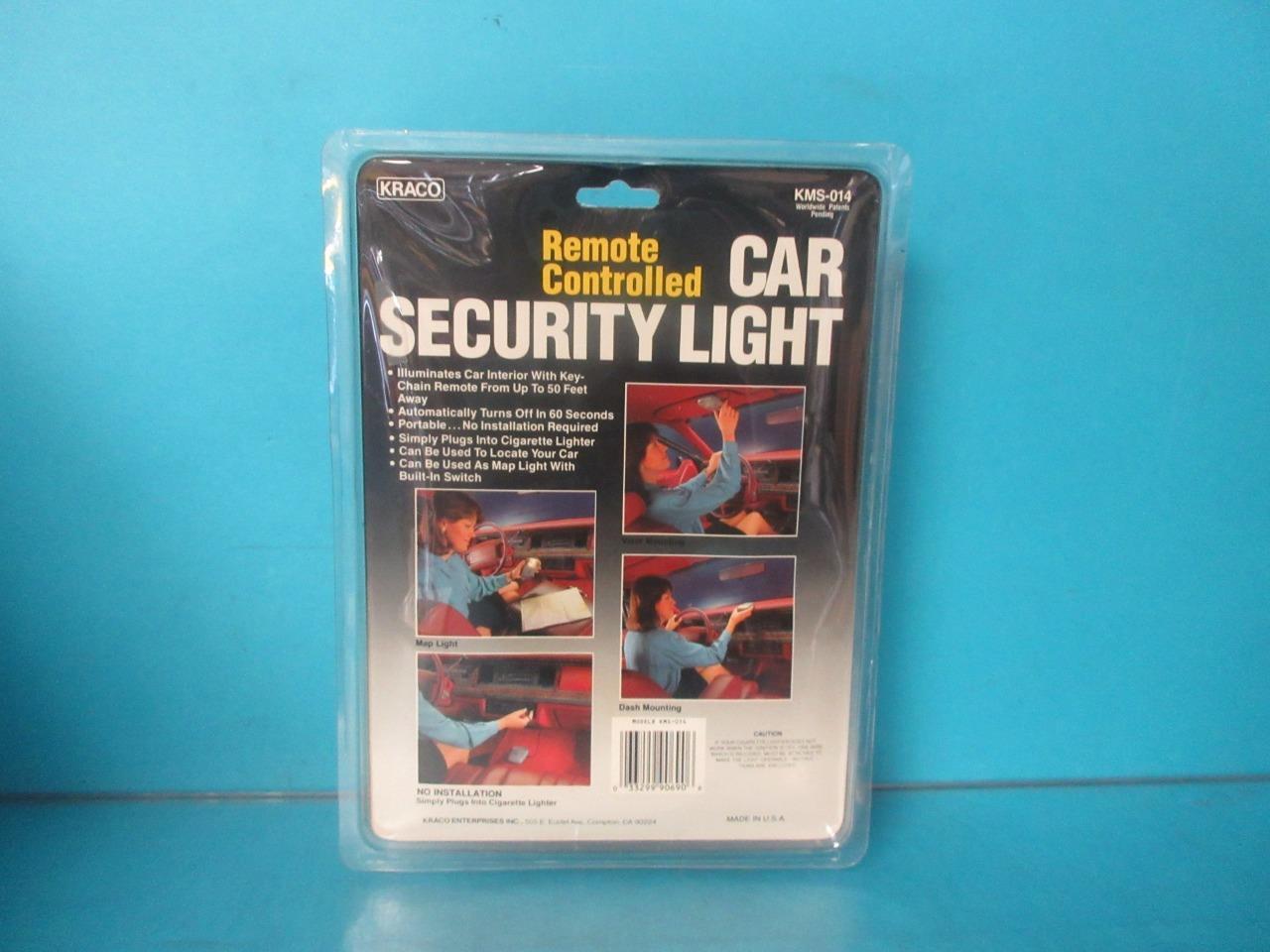 NEW CAR SECURITY LIGHT REMOTE CONTROLLED KRACO KMS-014 Light 50 FEET AWAY