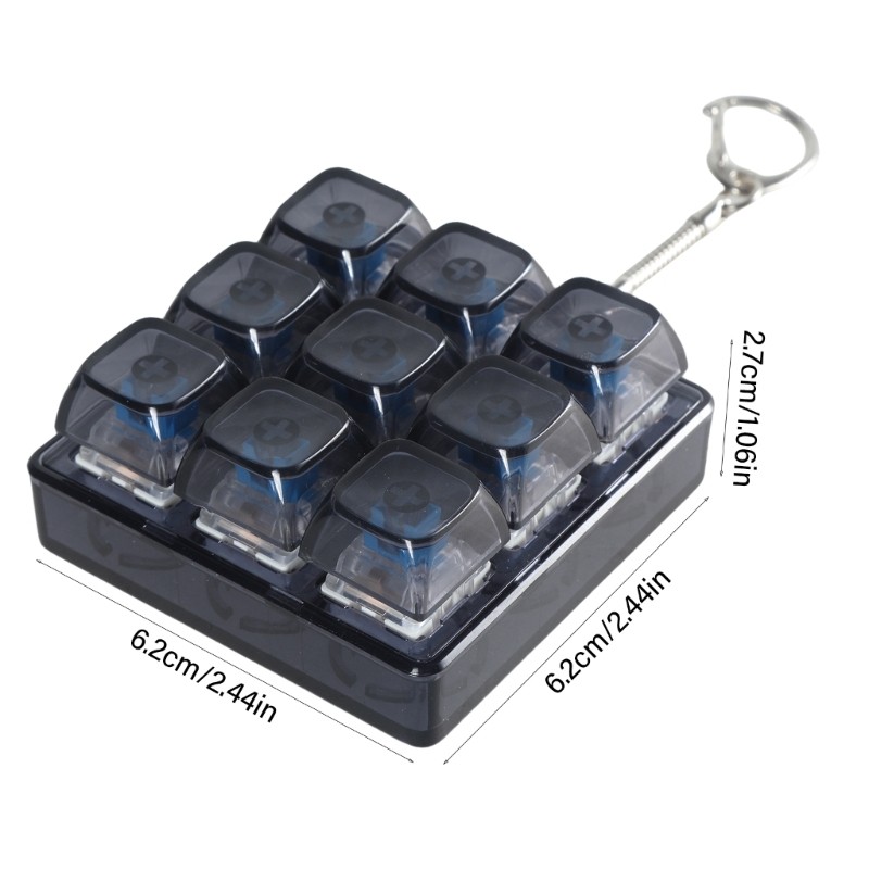 Mechanical Keyboards 9Key Switches Tester Lightless XDA Keycap Switches Sampler