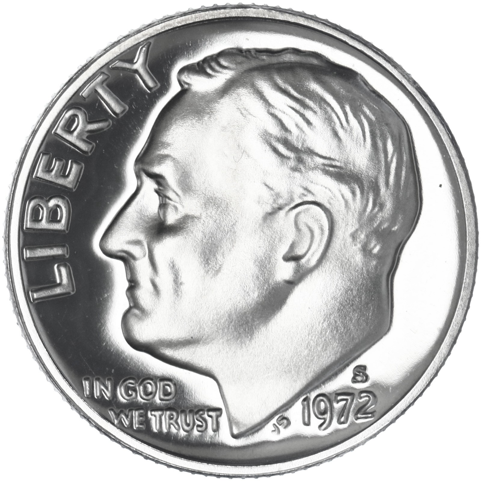 1972 S Roosevelt Dime Gem Proof CN-Clad