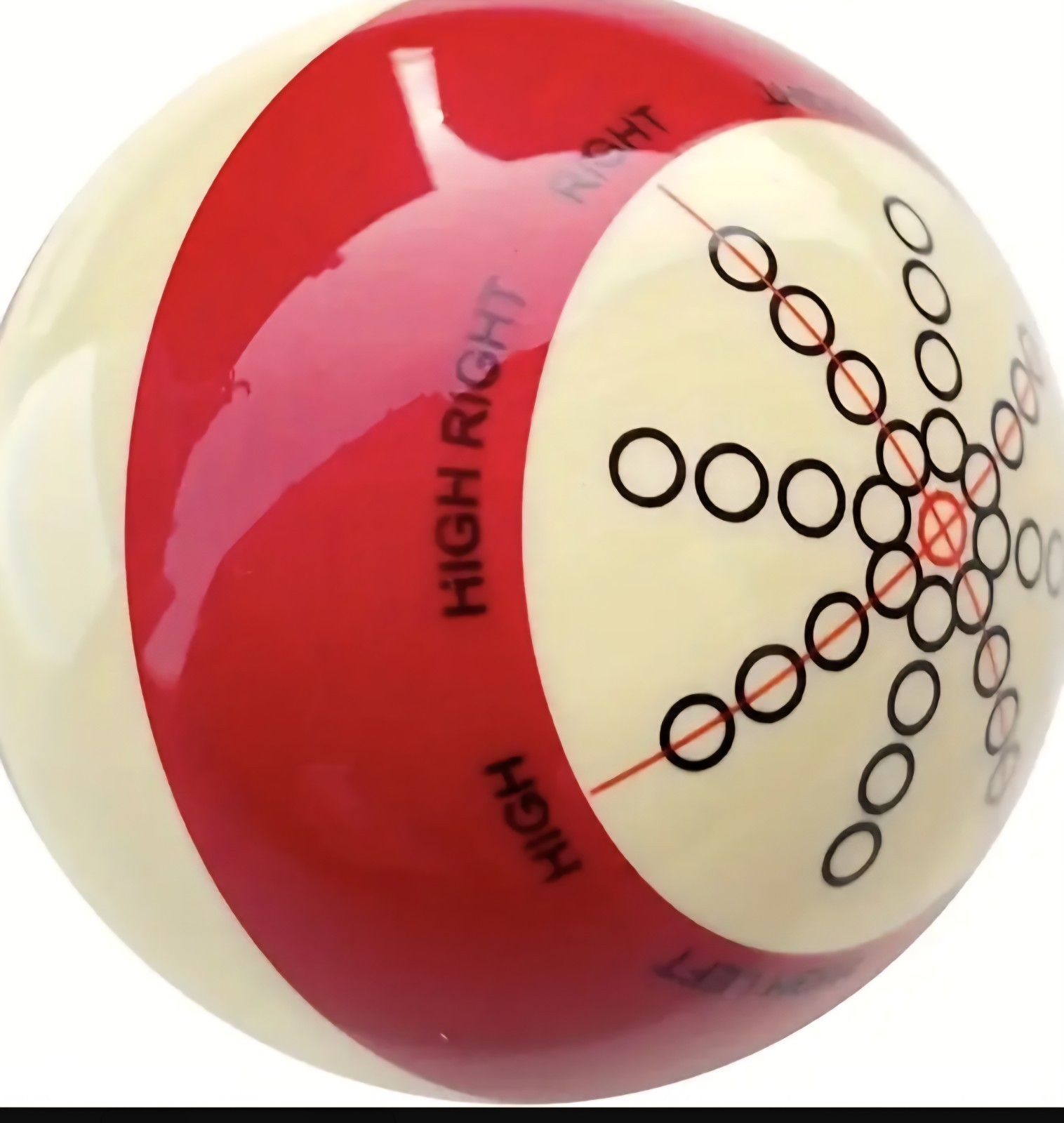 Training Cue Ball w/8 Ball Case, Levels Easy Advanced, 2 Pcs Pool Trainer Tool