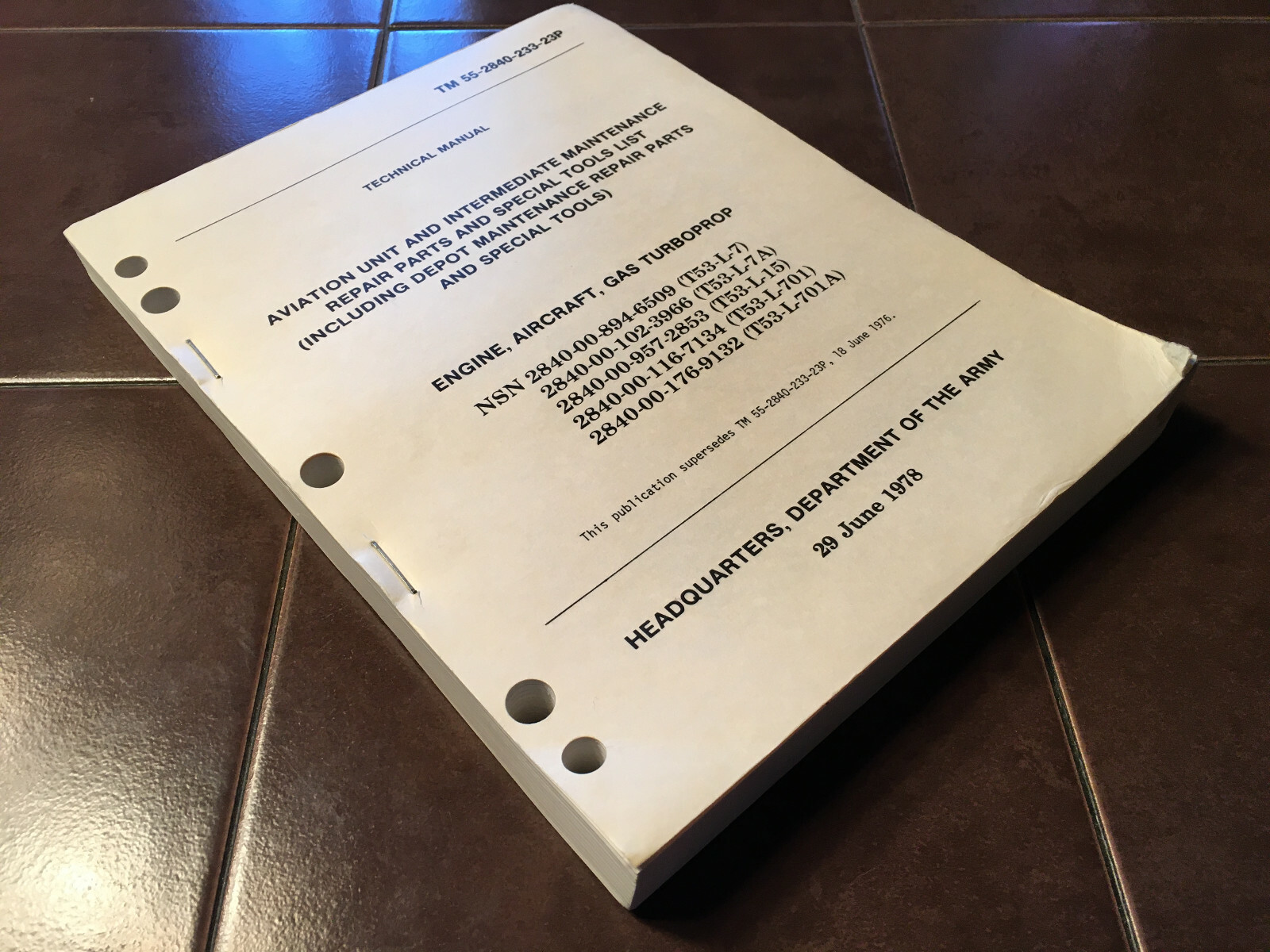 Lycoming T-53-L Series Turbine Engine Parts Manual