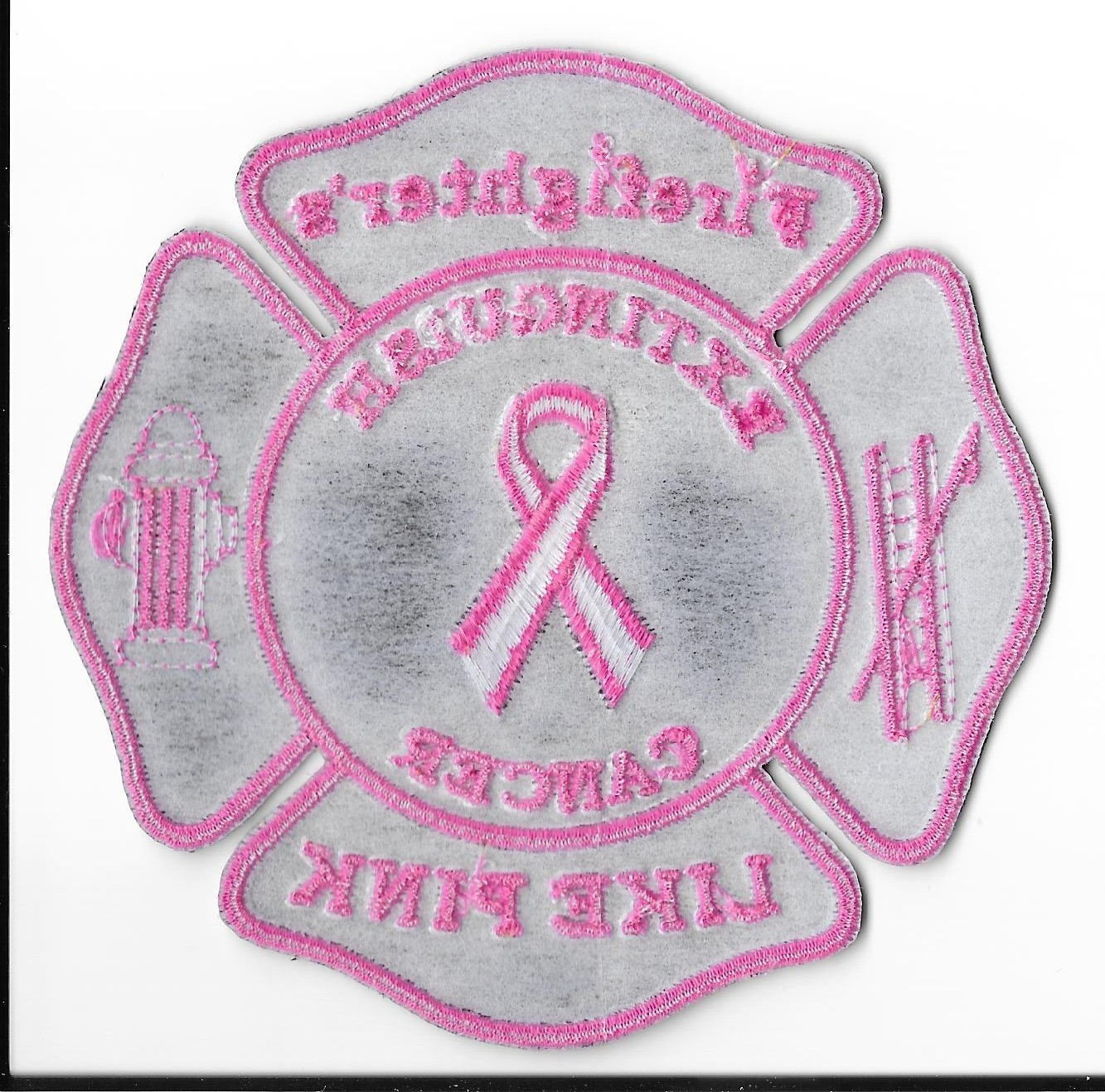 Firefighter's Like Pink Extinguish Cancer Shoulder Patch V1