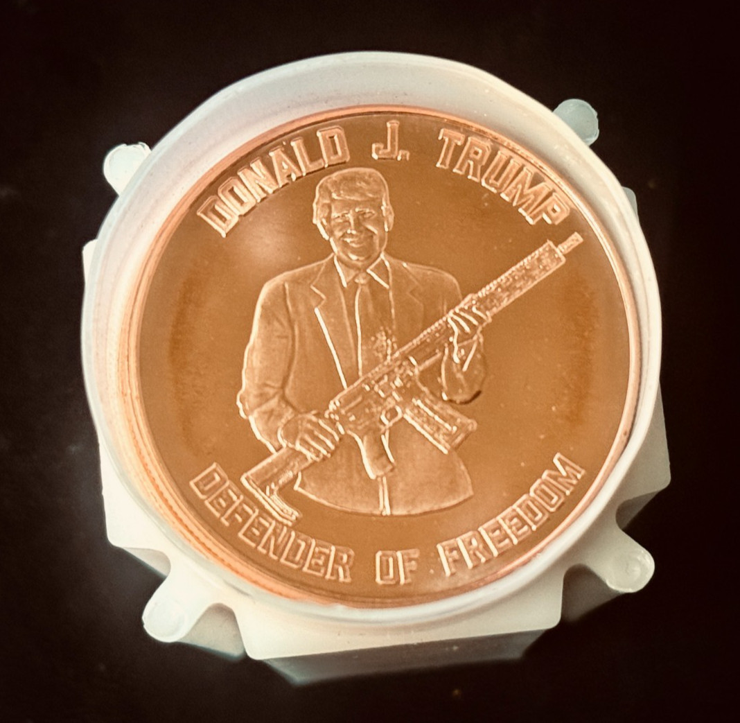 Donald Trump Defender of Freedom AR-15 Rifle 1 oz .999 Fine Copper Round USA