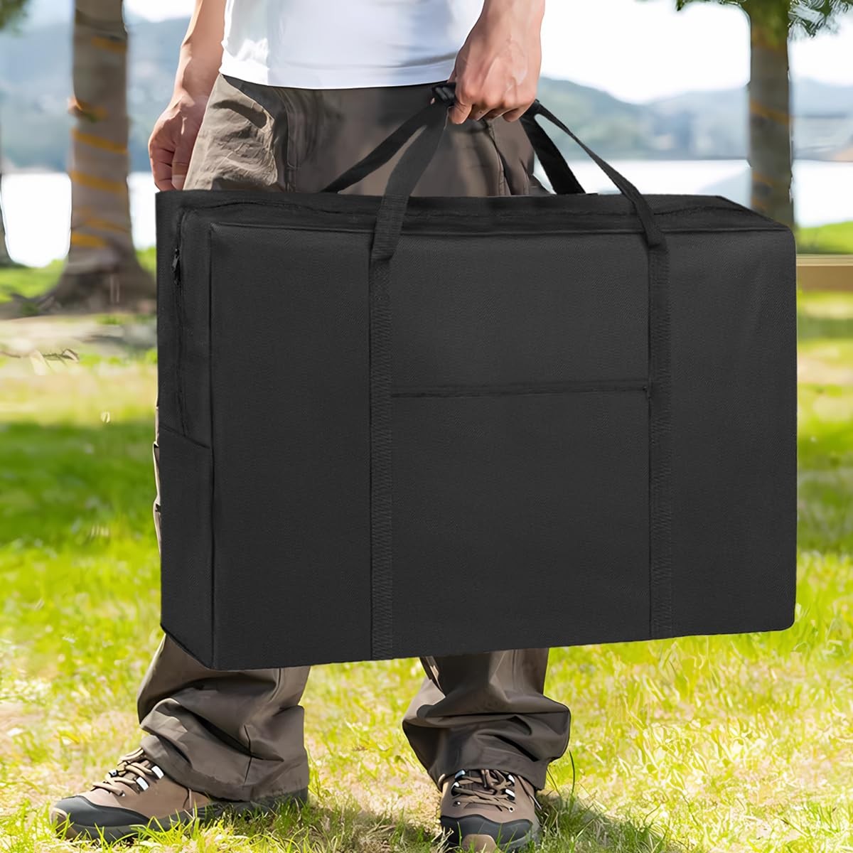 Heavy Duty Folding Chair Storage Bag | Upgrade Large Water-Resistant Carry Ba...